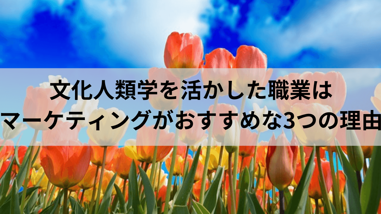 【最新版】文化人類学を活かした職業はマーケティングがおすすめな3つの理由